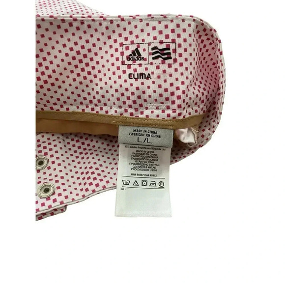 Adidas Climalite Outdoor Beach Pink Dot Summer Golf Shorts Size Large - Picture 4 of 5